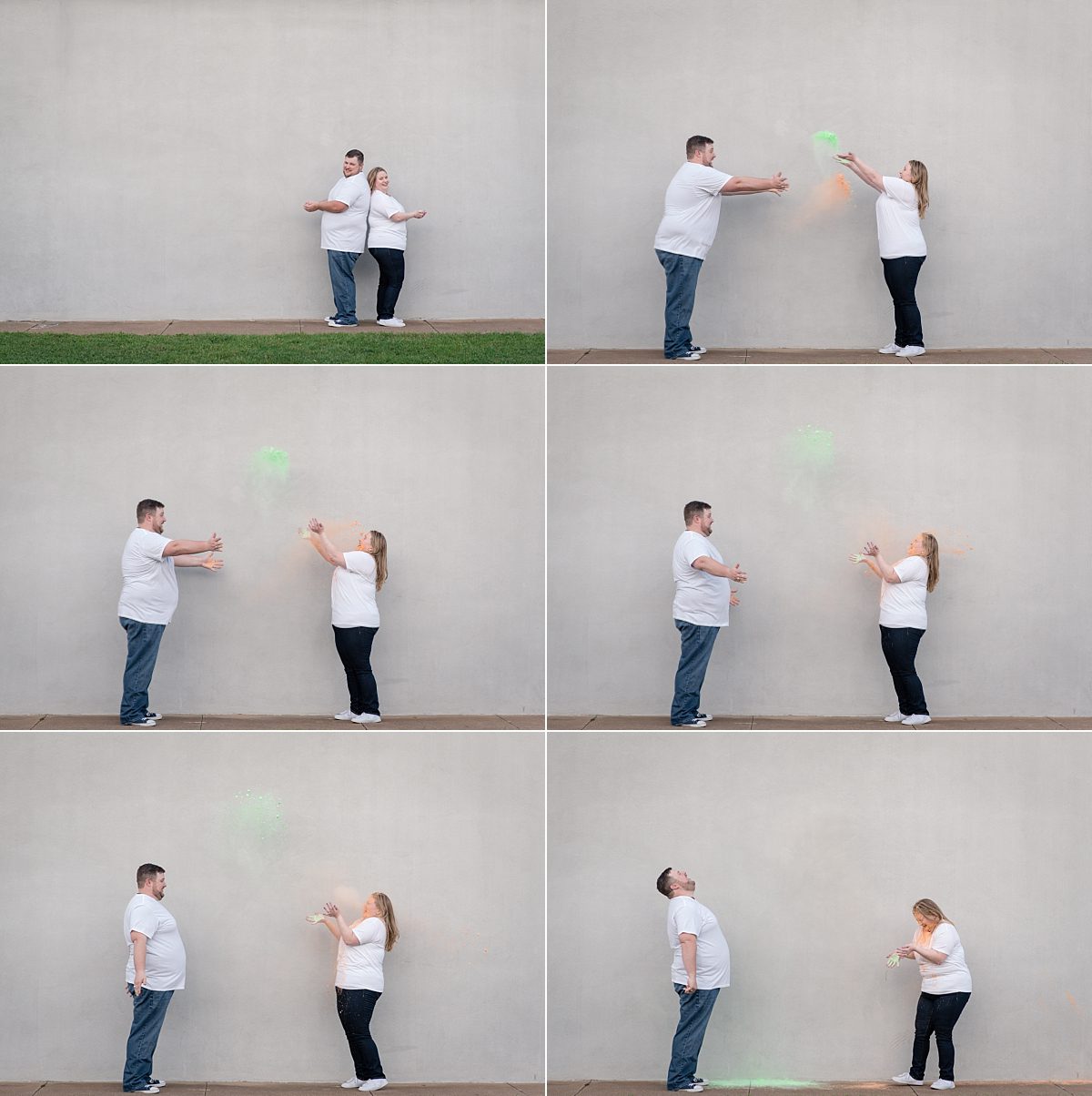 Fort Worth Engagement Photographer Powder Paint Fight
