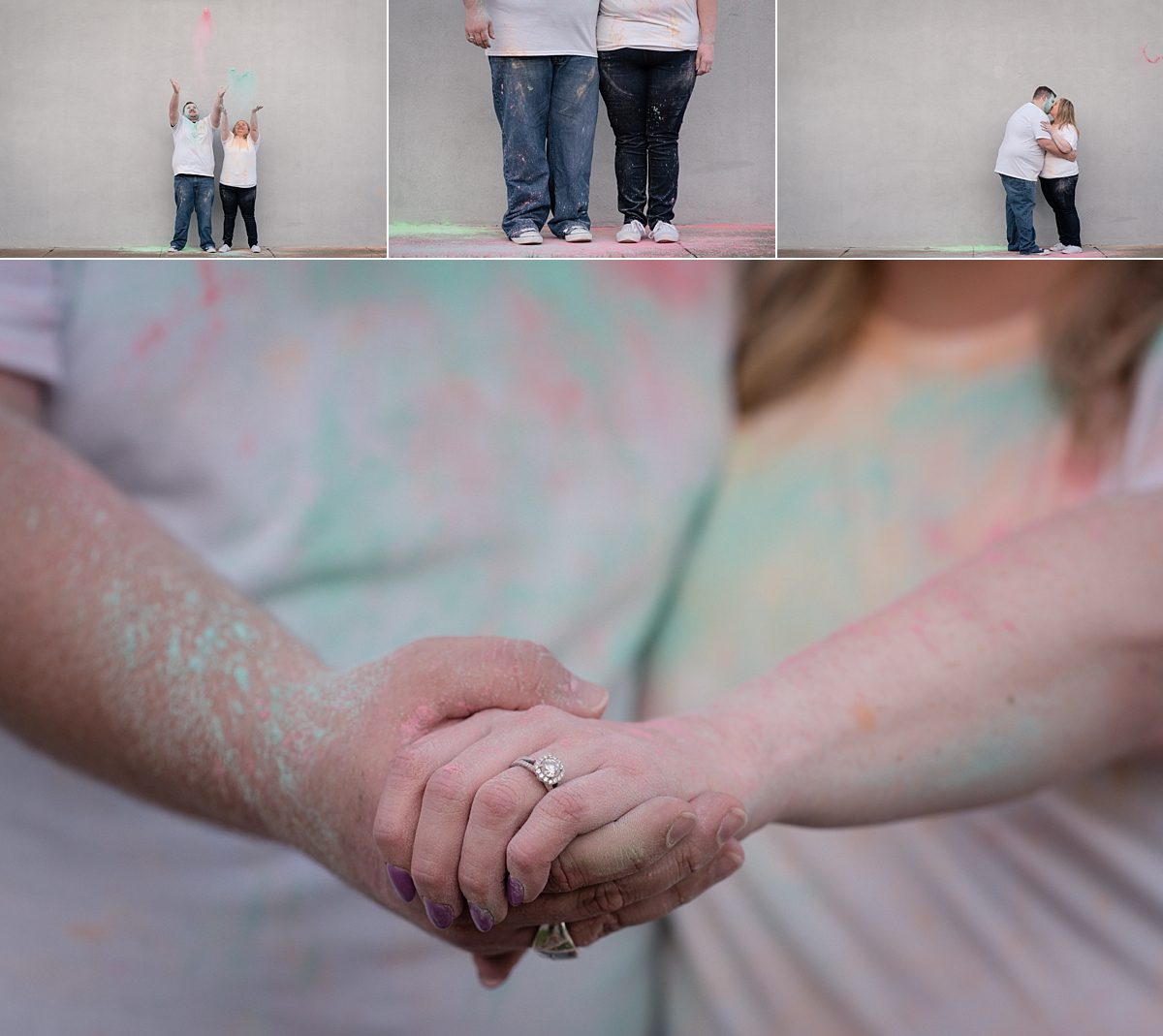 Fort Worth Engagement Photographer Powder Paint Fight
